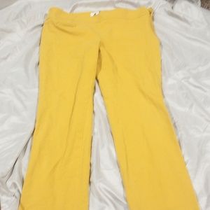 Loft kate mustard yellow dress pants size 6